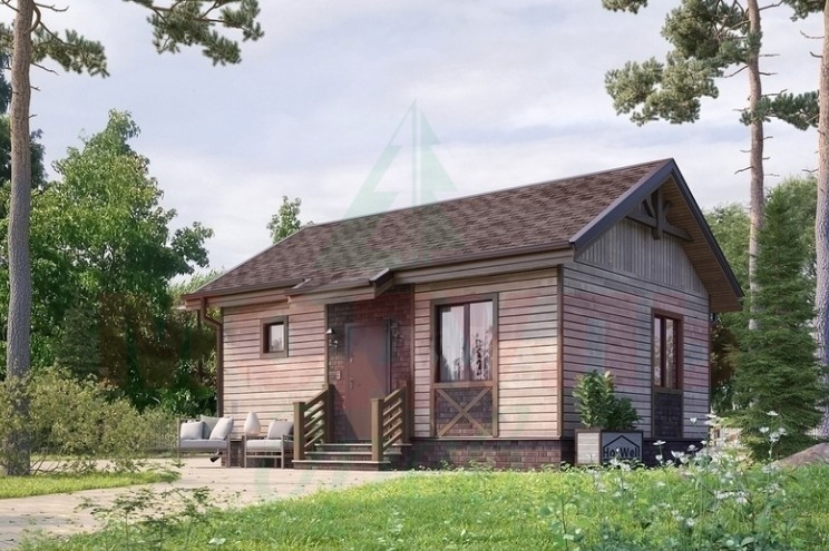 Проект дома из бревна 154 м²