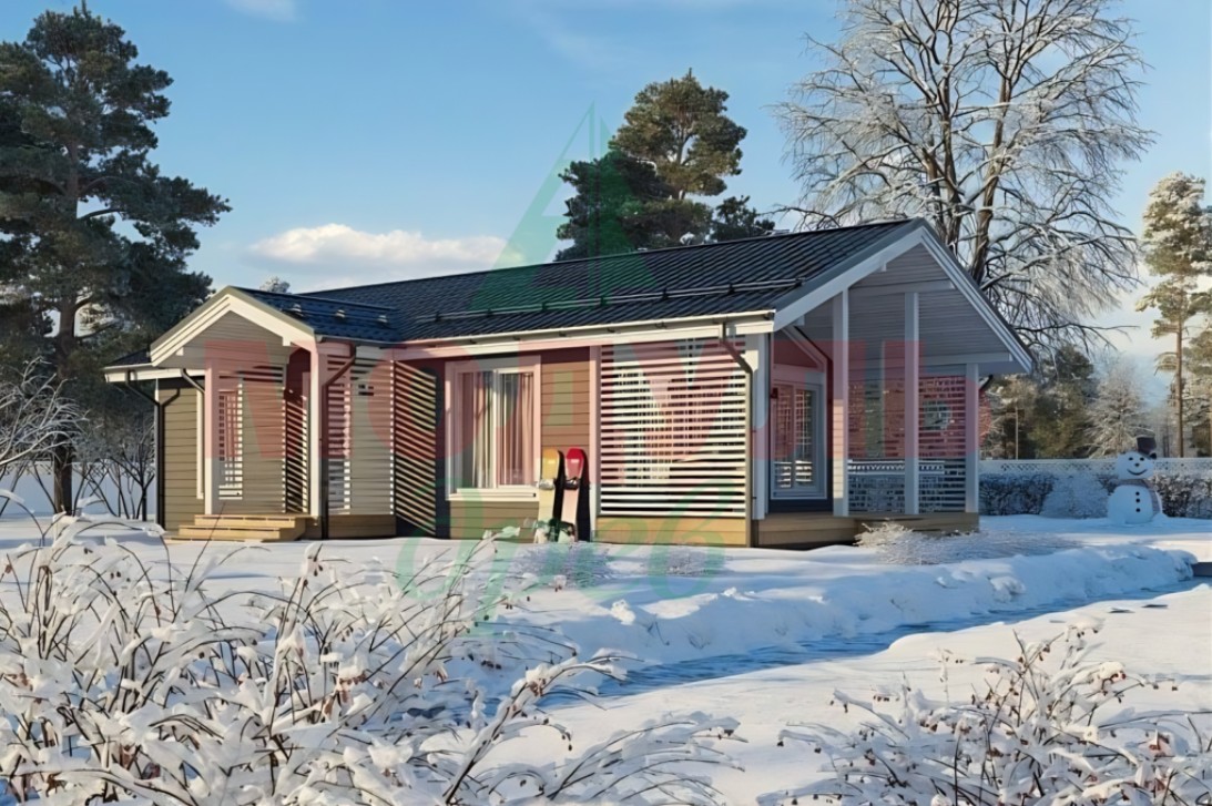 Проект дома из бревна 188 м²